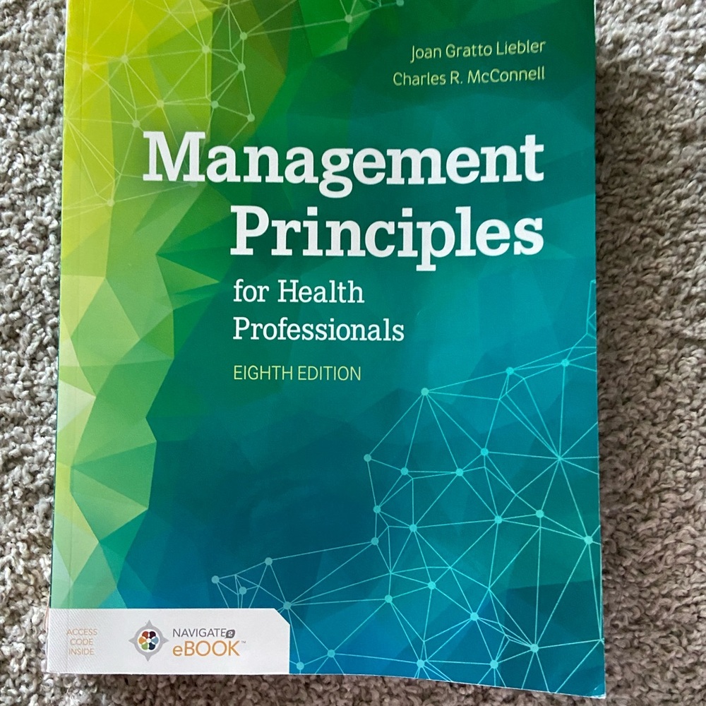 Management Principles for health professionals